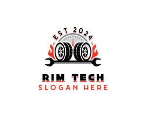 Auto Tire Maintenance logo design