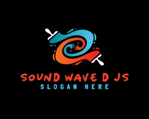 Paint Wave Renovation logo design