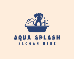 Puppy Bath Grooming logo design