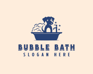 Puppy Bath Grooming logo design