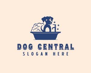 Puppy Bath Grooming logo design