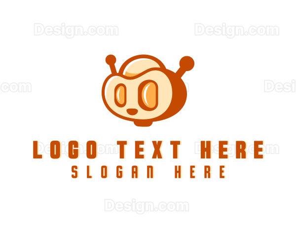 Cute Robot Antenna Logo