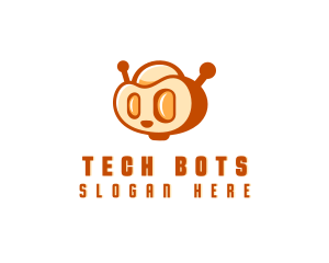 Cute Robot Antenna logo design