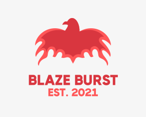 Red Blazing Phoenix logo design