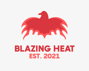 Red Blazing Phoenix logo design