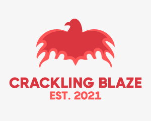 Red Blazing Phoenix logo design