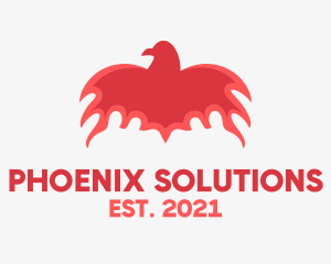 Red Blazing Phoenix logo design