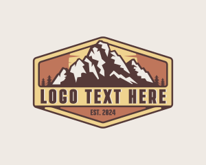 Outdoor Mountain Trekking logo design