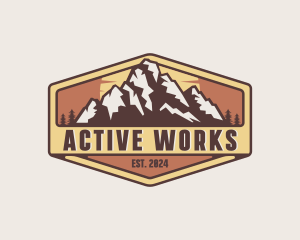 Outdoor Mountain Trekking logo design