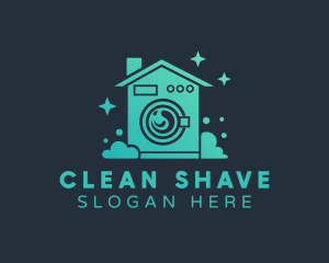 Clean House Washing Machine logo design