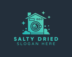 Clean House Washing Machine logo design