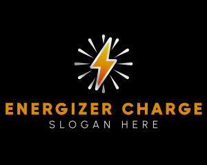 Lightning Sunburst Energy logo design