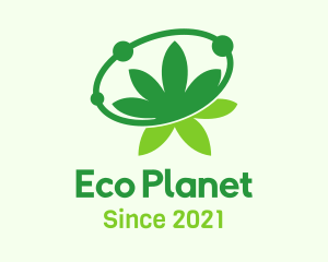 Green Cannabis Planet logo design