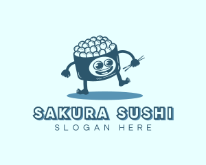 Caviar Sushi Chopsticks logo design