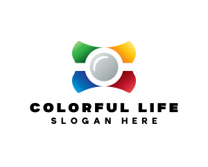 Colorful Modern Camera logo design