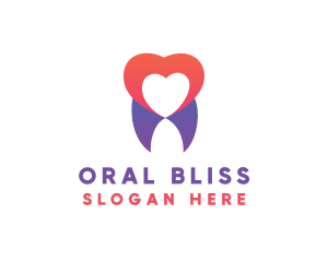 Dental Tooth Heart logo