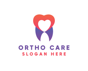 Dental Tooth Heart logo