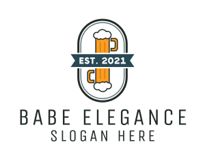 Beer Pub Badge  logo design