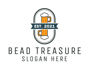 Beer Pub Badge  logo design