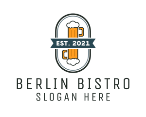 Beer Pub Badge  logo design