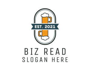 Beer Pub Badge  logo design