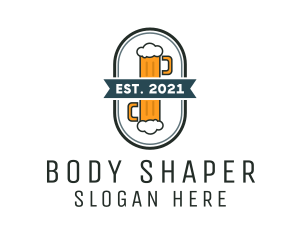 Beer Pub Badge  logo design