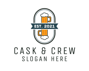 Beer Pub Badge  logo