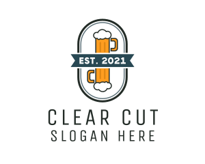 Beer Pub Badge  logo design