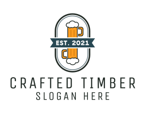 Beer Pub Badge  logo design