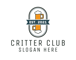 Beer Pub Badge  logo design