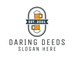 Beer Pub Badge  logo design