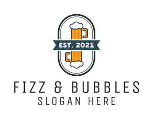 Beer Pub Badge  logo