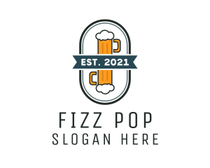 Beer Pub Badge  logo design