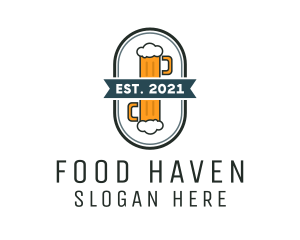 Beer Pub Badge  logo