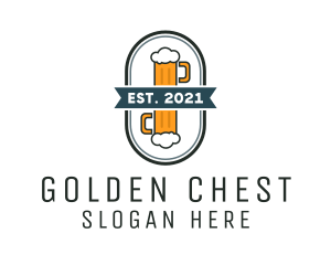 Beer Pub Badge  logo design