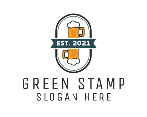 Beer Pub Badge  logo design