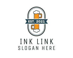 Beer Pub Badge  logo design