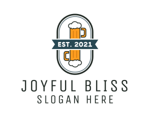 Beer Pub Badge  logo design