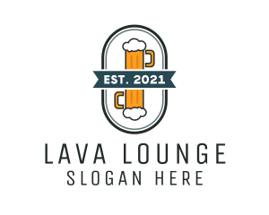 Beer Pub Badge  logo design