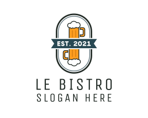 Beer Pub Badge  logo design