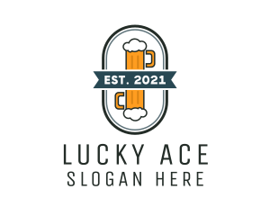 Beer Pub Badge  logo design