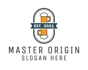 Beer Pub Badge  logo design