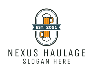 Beer Pub Badge  logo design