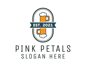 Beer Pub Badge  logo design