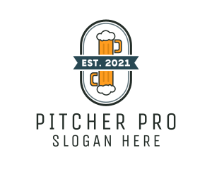 Beer Pub Badge  logo design