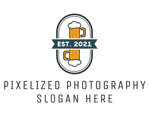 Beer Pub Badge  logo design