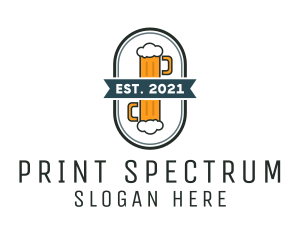 Beer Pub Badge  logo design