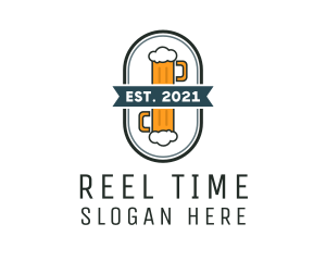 Beer Pub Badge  logo design