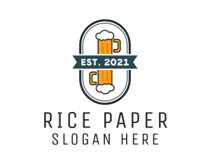 Beer Pub Badge  logo design