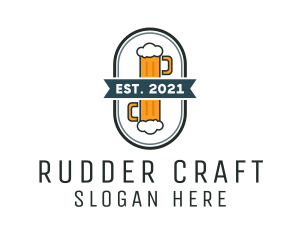 Beer Pub Badge  logo design